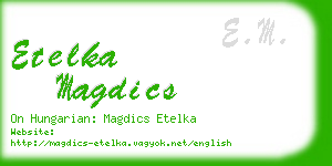 etelka magdics business card